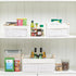 Vagusicc Wicker Storage Basket, Set of 3 Hand-woven Baskets for Organizing, Large Cube Storage Bins with Handles, White