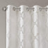 Madison Park Eden Single Curtain, Modern Contemporary Light Sheers for Bedroom, 50x84, White, Geometric Pattern