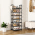 7 18-20 Closets LANTEFUL Tiers Shoe Rack Pairs Boots Organizer Storage Sturdy Narrow Shoe Shelf for Entryway
