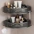 Lekesky Corner Shower Caddy Suction Cup, Corner Shower Shelf with Hooks, Bathroom
