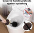 Bronze Toilet Brush and HolderExtra Long Handled Toilet Brush for BathroomStainless Steel Heavy Duty Toilet Bowl
