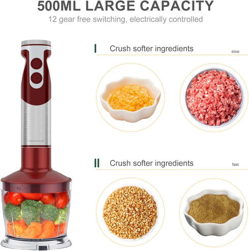 Hand Blenders 5 in 1, Red