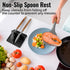 Zulay Kitchen Extra Large Silicone Utensil Rest, BPA-Free Heat-Resistant Spoon Holder with Drip Pad for Stove Top