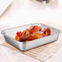 TeamFar Lasagna Pan, 10.6 x 8.3 x 1.7inch Stainless Steel Baking Dish, Compact for Toaster Oven