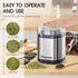 Herb Grinder Spice Grinder, 200 w Herb Grinder with Stainless Steel Blade and Cleaning Brush, Compact Size Electric Grinder for Herbs and Spices -5.11in(Stainless Steel) by Hermolante