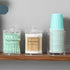 AOZITA 4 Pcs Acrylic Qtip Holder Dispenser, Clear Plastic Apothecary Jar Set for Bathroom Storage