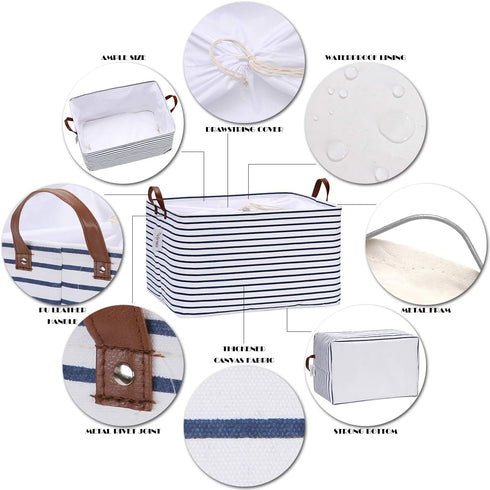 Hinwo 70L Extra Large Storage Bins, 2-Pack Closet Organizers and Storage, Foldable Clothes Storage Baskets with Handles