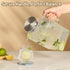Snuvid 1 Gallon thickened Square Glass Pitcher with Lid, Classic Stripes Water Pitchers for Fridge, Borosilicate Glass