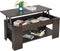 ZENY Lift Top Coffee Table with Hidden Compartment and Storage Shelves Modern