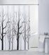 Waterproof Grey Tree Shower Curtain Fabric with Hooks, 72x72 INCH