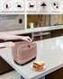 Toaster Dust Cover with Pockets, Country Star Berry Red Buffalo Plaid, Soft Washable 2 Slice Cover
