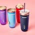 Zoku Instant Iced Coffee Maker, 11-ounce Portable Tumbler with Spill-resistant Lid and Straw, Teal