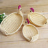 SEWACC Woven Storage Baskets, 3 Pcs Rattan Woven Fruit Basket, Decorative Bowl for Home Kitchen