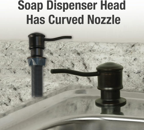 Danco 10042 Oil Rubbed Bronze Soap Dispenser with Curved Nozzle, 1 Pack