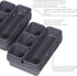 Set of 24 Interlocking Plastic Desk Drawer Organizer Tray Dividers for Shallow Narrow Drawers, Storage Bins for