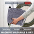 LuxUrux Bath Mat, Extra-Soft Plush Non-Slip Bathroom Rug, 17 x 24 inches, Dark Gray Chenille Microfiber