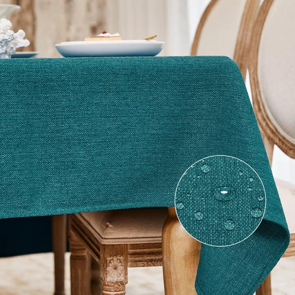 BALCONY & FALCON Small Square Tablecloth Washable Wrinkle Resistant and Water Proof