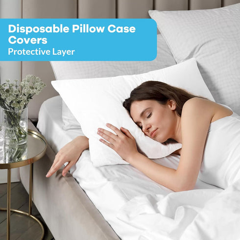 50PCS 21 30 Disposable Pillowcases, Disposable Pillow Case Covers, Soft Non-Woven Fabric Disposable Pillow Cases