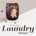 Handy Laundry Collapsible Mesh Pop Up Hamper with Wide Opening and Side Pocket for Clothes and Storage (Monkey)
