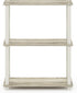 Furinno Turn-S-Tube 3-Tier Compact Display Rack, Multipurpose Shelf with Square Tube, Sonoma Oak/White