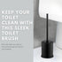 2 Pack ToiletTree Products Deluxe Toilet Brush with Lid - Black