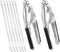 Nut Crackers, 8Pcs Multi-Purpose Stainless Steel Seafood Pecan Cracker, Non-slip Handle Walnut