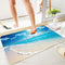 LYFANS Blue Sky Blue Ocean Thick Anti Fatigue Carpet, Extended Bathroom Bath
