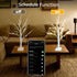 2FT 18 Dimmable, 2 Pack Smart Birch Tree with LED Lights, Bluetooth App Controlled, Modes, Timer, Music Sync, Warm