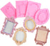 Mujiang Baroque Style Fondant Molds - Curlicues Scroll Lace Photo Frame Silicone Molds Set of 4
