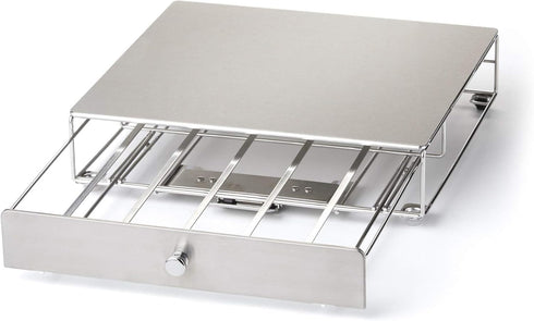Nifty Coffee Pod Drawer – Stainless-Steel Rolling Drawer for 36 K-Cups, Under Coffee Pot Storage Organizer