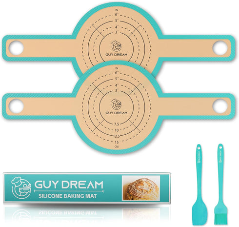 GUYDREMAT Silicone Bread Sling, Food Grade Baking Mat for Dutch Oven, Heat-Resistant Liner for Sourdough Baking, 2PCs