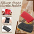 4 PCS Silicone Assist Handle Holder, Heat Resistant Pot Handle Covers, Non-Slip for Kitchen Pot Pan, Black + Red