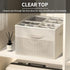 Closet,Foldable 16 Aokeyee Shoe Organizer for Shoe Storage Organizer Box Bin with Adjustable Dividers and Clear Cover