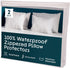 2 Pack Waterproof Pillow Protectors Standard 20x26 Inches, Smooth Zipper Premium Encasement Covers, White Liquid