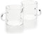BCnmviku Clear Glass Shot Glasses Espresso Parts Double Spouts Milk Cup (Clear Glass-2Pack)