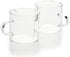 BCnmviku Clear Glass Shot Glasses Espresso Parts Double Spouts Milk Cup (Clear Glass-2Pack)