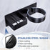 Wall Mounted Black Hair Straightener Holder, Stainless Steel Blow Dryer Organizer for Bathroom & Salon