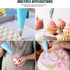 Piping Bags and Tips Set, Reusable Cake Decorating Supplies with 2 Bags, 12 Icing Tips, 2 Silicone Rings, 2 Couplers, 3