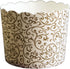 50-Pack Paper Baking Cups, Greaseproof Disposable Cupcake Muffin Liners (Large, Gold Scroll) by BAKE-IN-CUP