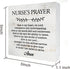 HDKY 5" 5" Nurse's Prayer Wood Box Sign Home Decor Rustic Nurse Wooden Box Sign Block Plaque for Wall Tabletop Desk