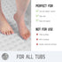 Yimobra Non Slip Bathtub Mat, 40 x 16 Inch, Extra Long Shower Mat with Drain Holes, Machine Washable, Clear