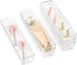 ihomecooker 6 Set Clear Plastic Junk Drawer Organizer for Kitchen, Vanity, Curlery, Utensil, Makeups