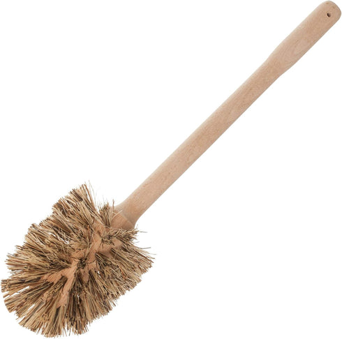 REDECKER Union Fiber Toilet Brush with Untreated Beechwood Handle - Natural Stiff
