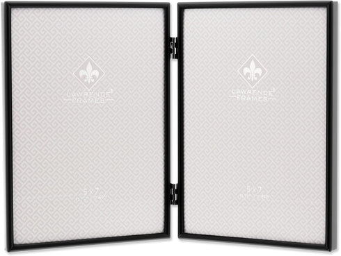 Lawrence Frames Black Metal Frame, Simply, 5x7 Double