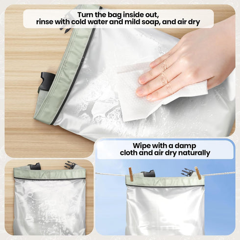 2 Pack 17"13" Zunmial Bread Bags for Homemade Bread, Reusable Bread Bag for Fresh Keeping with Lining & Zipper, Freezer