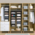 MAX Houser 6 Tier Shelf Hanging Closet Organizer, Foldable Hanging Shelf with 2 Sturdy Hooks for Storage (Grey)