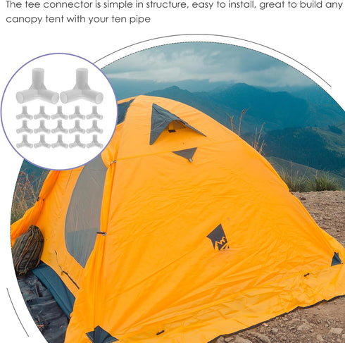Yardwe 20pcs Tent Joint Canopy Fittings for Parties, Canopy Center Connector, Plastic White Awning