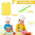 Yinkin 20 Pcs Kids Plastic Knife Set with Cutting Board Toddler Knife Tools, Including 10 Child Safe Knife 10 Kids Chopping Board Kids Cooking Utensils for Cooking Club, Preschool (Fresh,Classic) by Yinkin