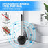 Wsedor 2 Pack, 304 Toilet Brush and Holder Stainless Steel Toilet Brush with Extended and Durable Comfortable Brush