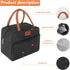 CCidea Insulated Lunch Bag for Men/Women, Small Leakproof Reusable Lunch Tote for Work/Office/Picnic/Travel - Black